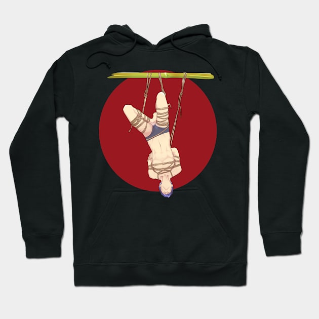 Manga boy in Shibari Suspension Hoodie by ShibariZone